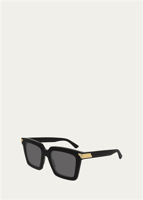 Bottega Veneta Chunky Square Acetate Sunglasses.